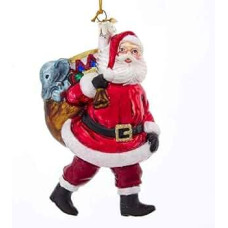 XMASS BALL -  Santa with Bag of Gifts